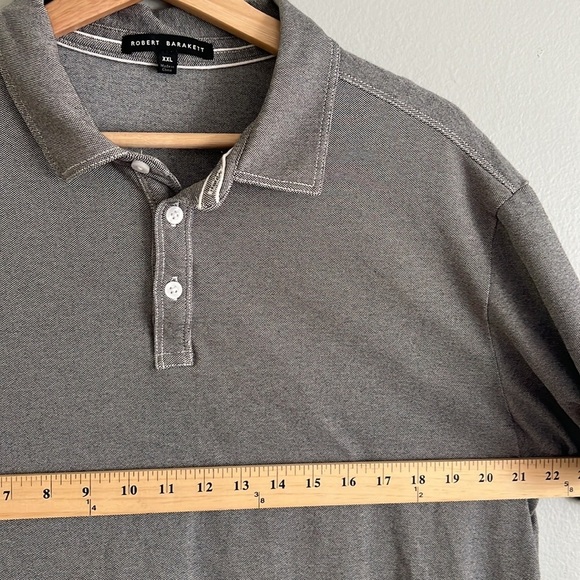 ROBERT BARAKETT Gray Filmore Polo Shirt XXL - Picture 7 of 8